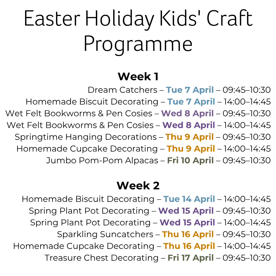kids easter craft programme 2026